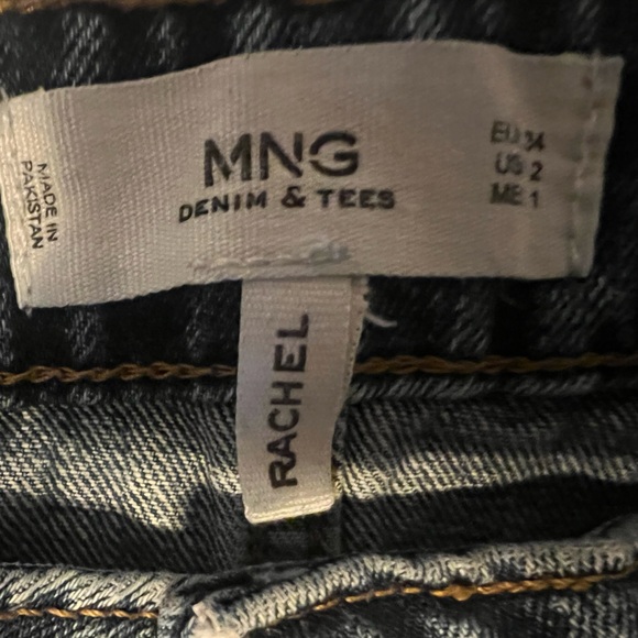 MANGO(MNG) Demin Rachel Straight Leg Distressed Jeans Women’s Size 2 - Picture 4 of 4